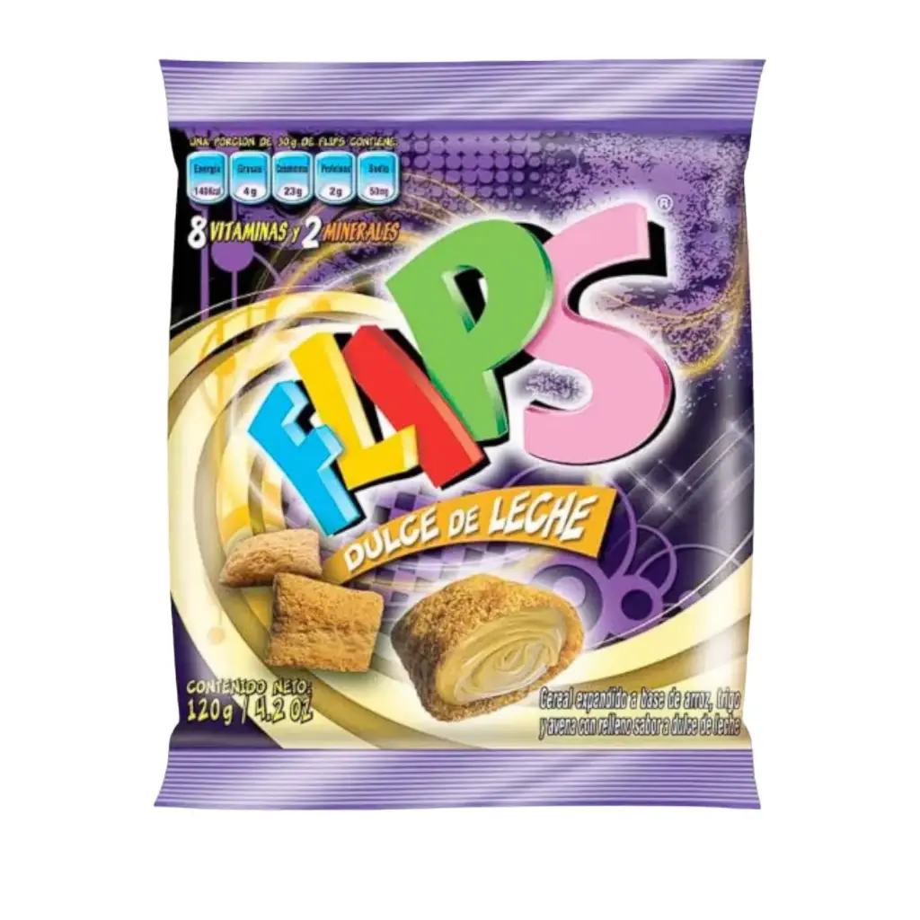🍬 Flips Dulce de Leche – 120 g