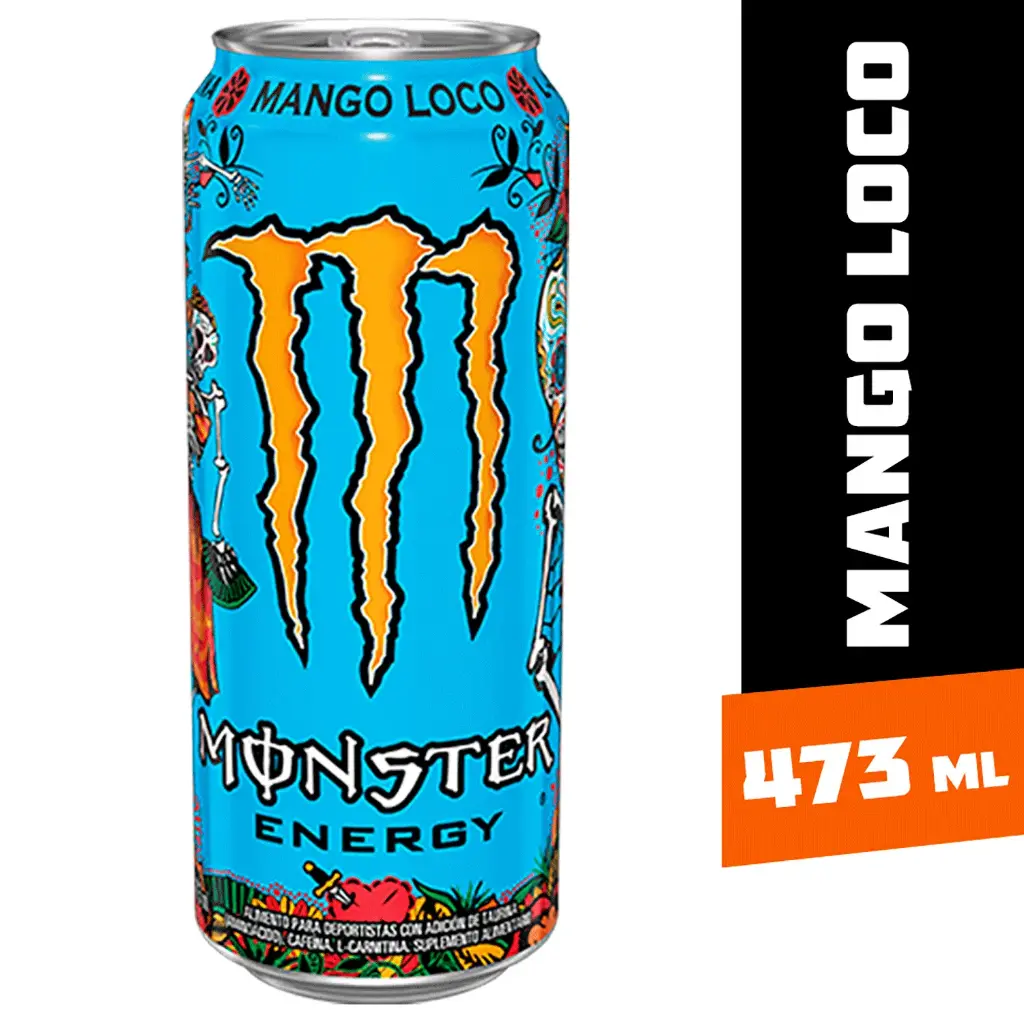 ⚡🥭 Bebida Energética Monster Mango Loco – Lata 473 cc 