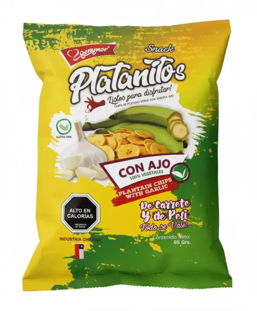 [P550] PLATANITOS CON AJO GENYMOR 65G