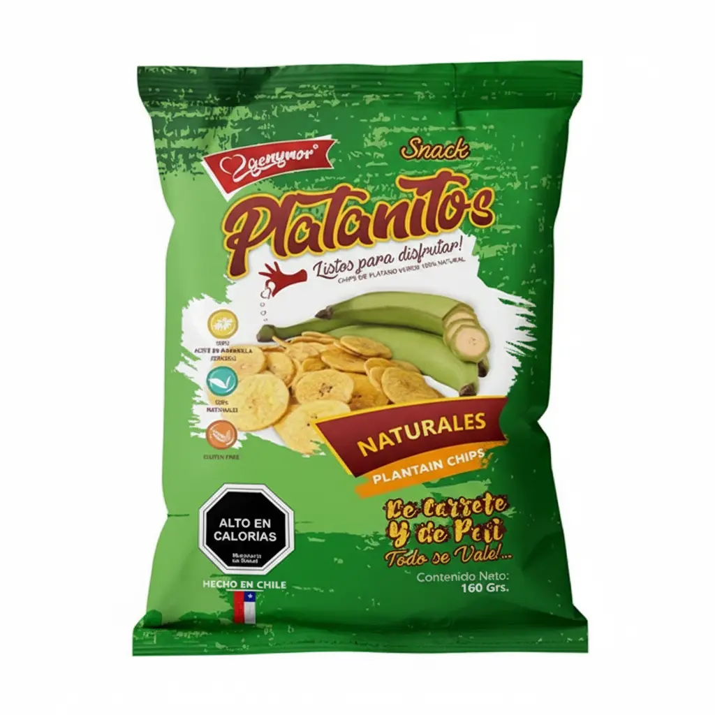 [P551] 🍌 Platanitos Genymor Naturales – 160 g 