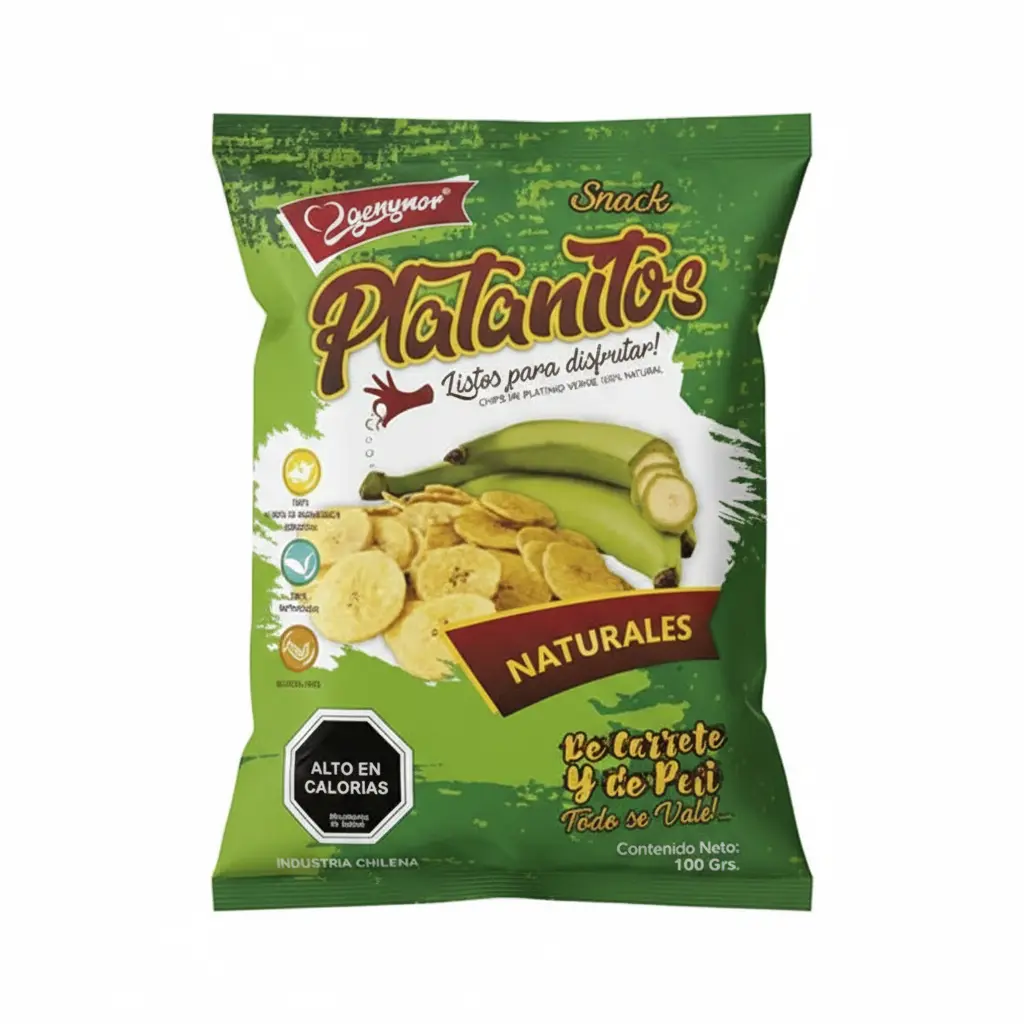 [P552] 🍌 Platanitos Genymor Naturales – 75 g 