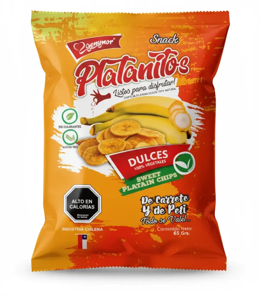 [P553] 🍌 Platanitos Genymor Dulce – 65 g 