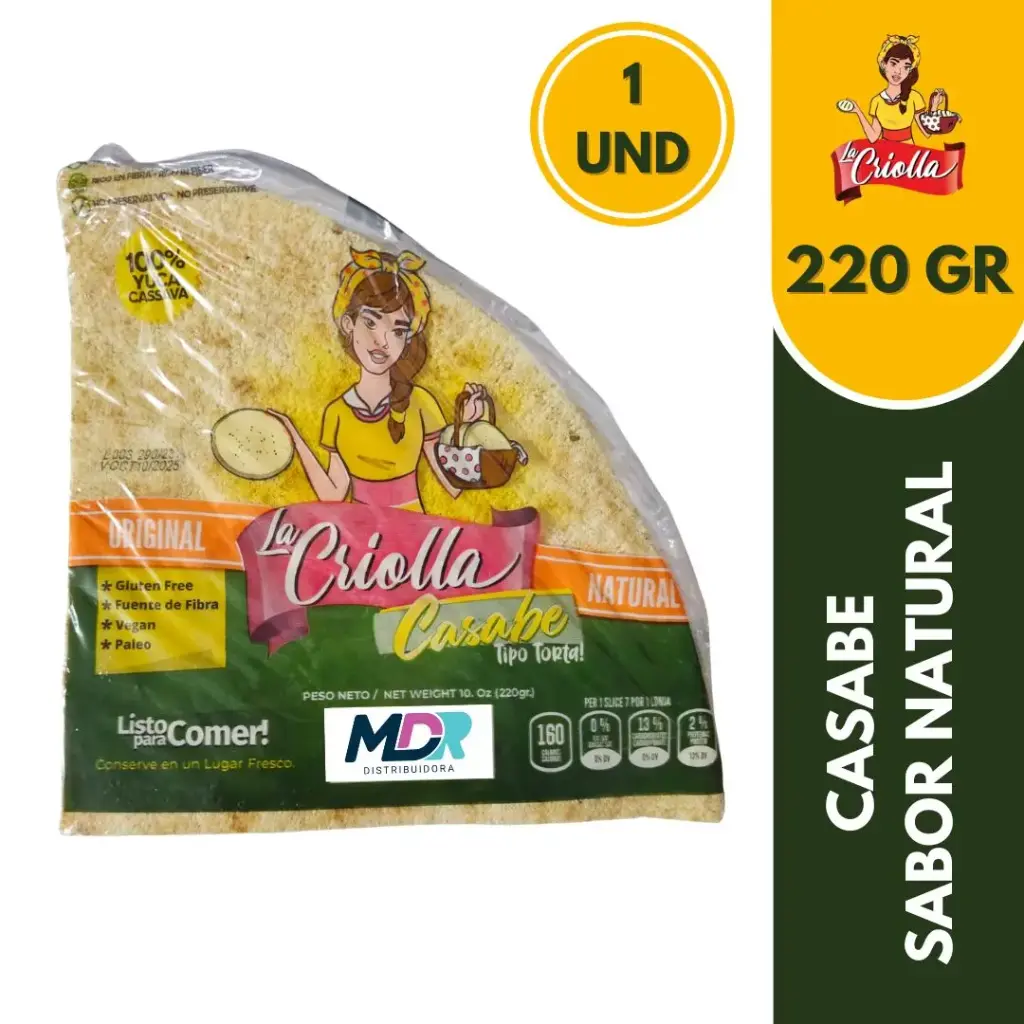[snac002] 🌾 Casabe Natural La Criolla – 220 g