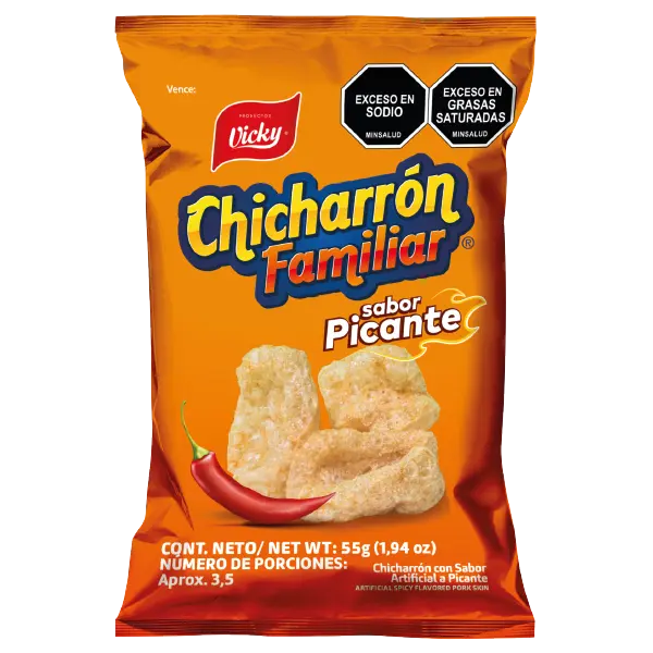CHICHARRON FAMILIAR PICANTE 65 G (LA VICTORIA)