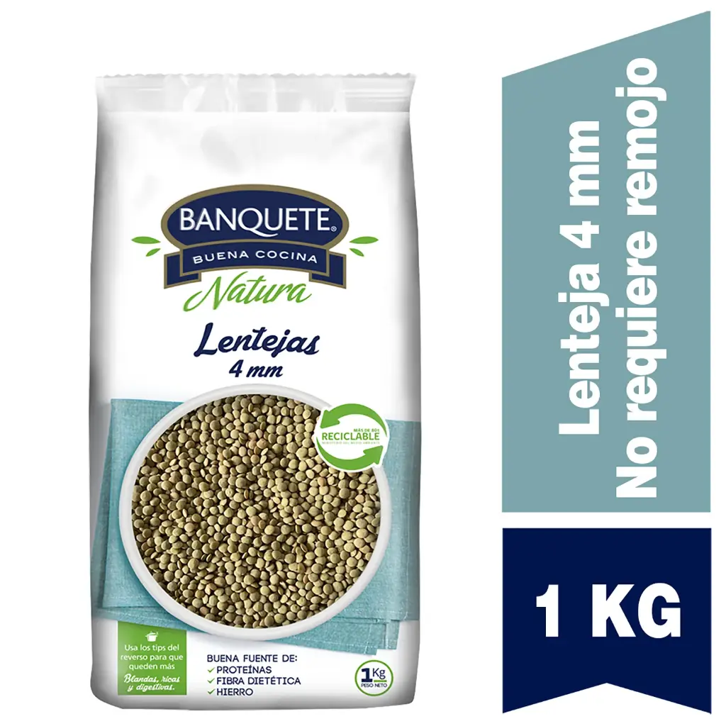Lentejas Banquete 4 mm 1 kg 
