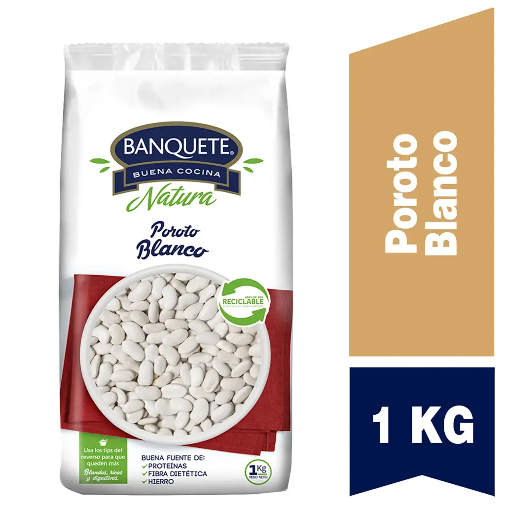 Porotos Blancos Banquete 1 kg 