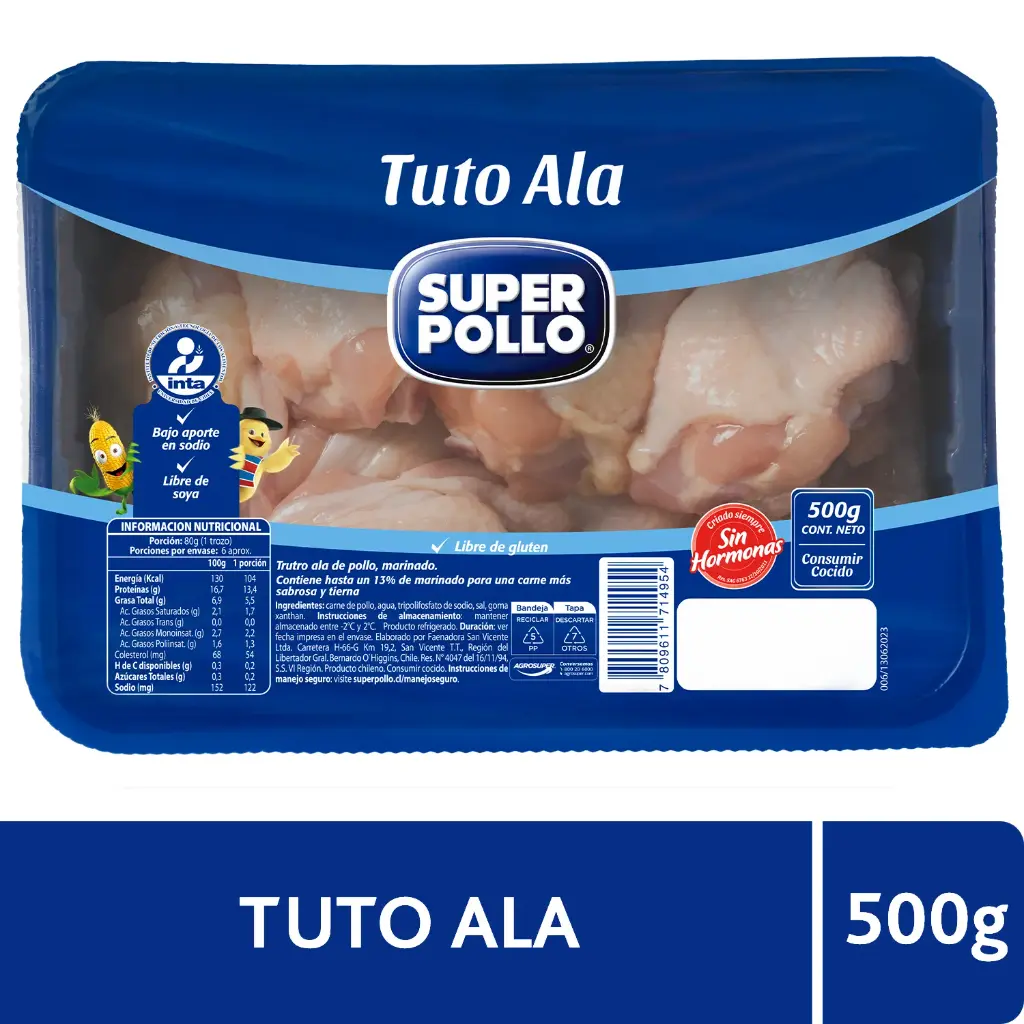 Truto de Ala de Pollo 500 g 