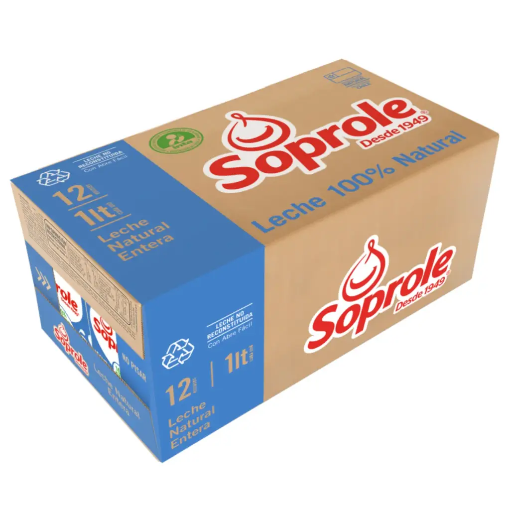 [P001030-001] 🥛 Leche Soprole Entera Natural – Caja 12x1 L