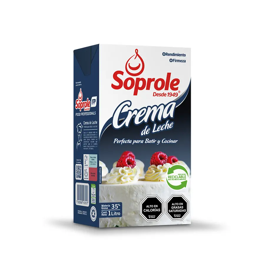 Crema Para Batir UHT Soprole Caja 12x1Lt
