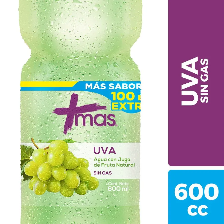 💧🍇 Agua Mas Uva sin gas – 600 ml