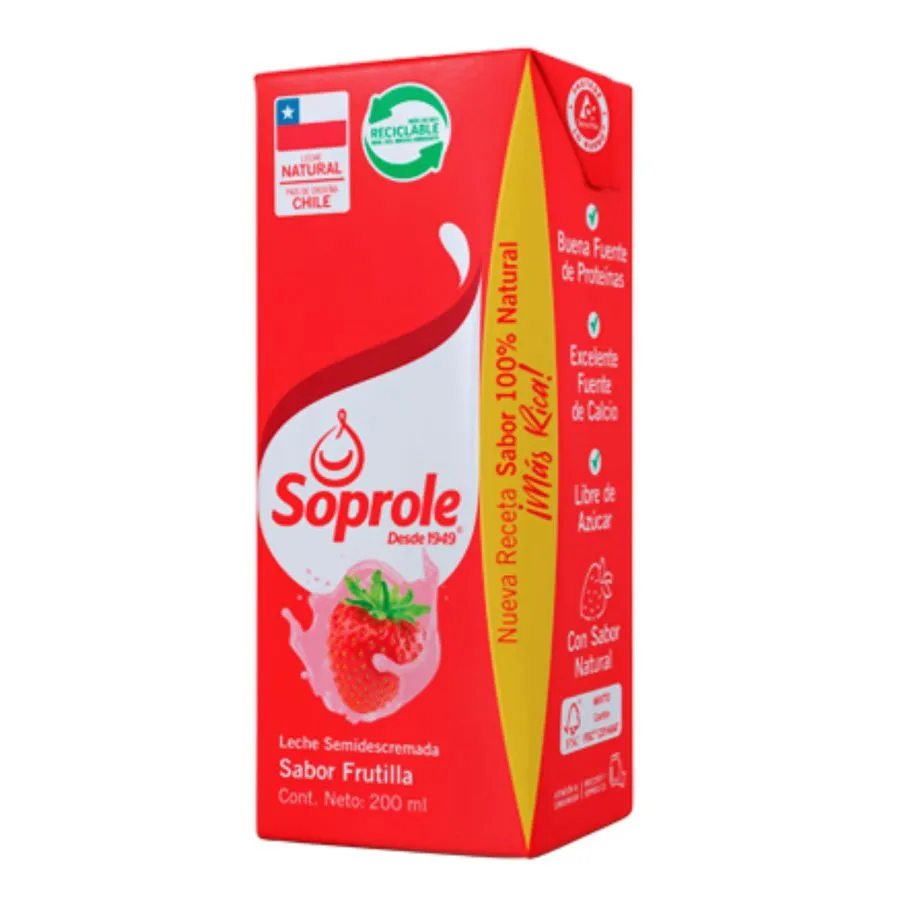 🍓 Leche Frutilla Soprole 200 ml