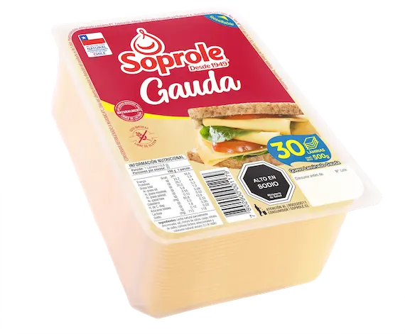 🧀 Queso Gauda Laminado Soprole – 500 g