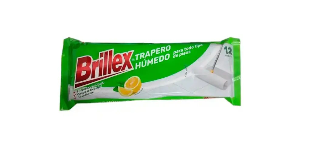 [P8686] Trapero Húmedo Brillex Limón 12 Unidades