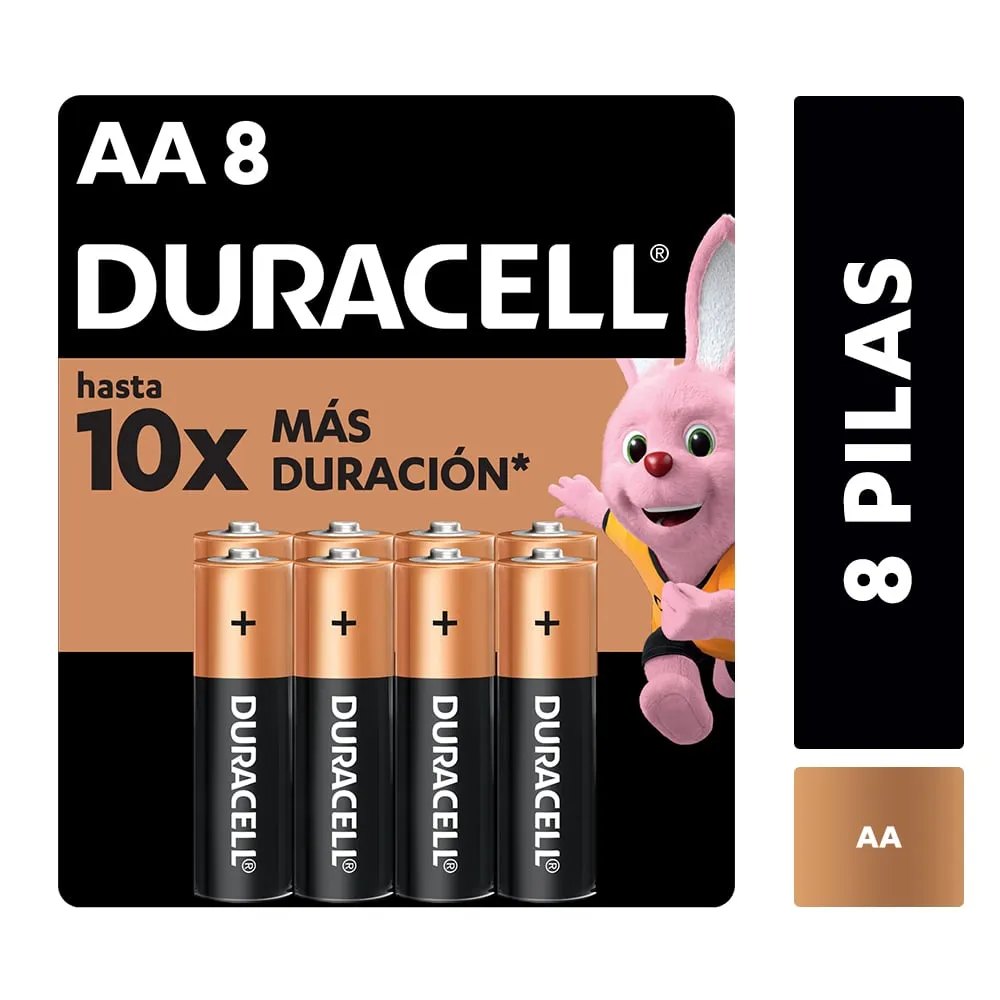 Duracell Pila Alcalina AAA – Pack 8 Unidades
