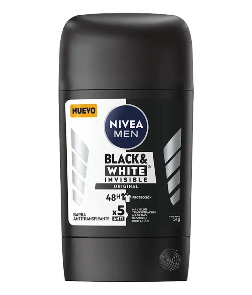 🖤🧼 Antitranspirante NIVEA MEN Black & White Invisible – Barra 50 ml