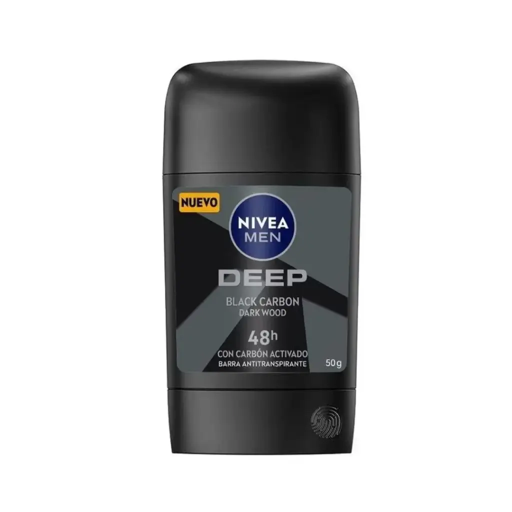 [P20016] 🖤🌿 NIVEA MEN Deep Black Carbon – Antitranspirante en Barra 50 ml