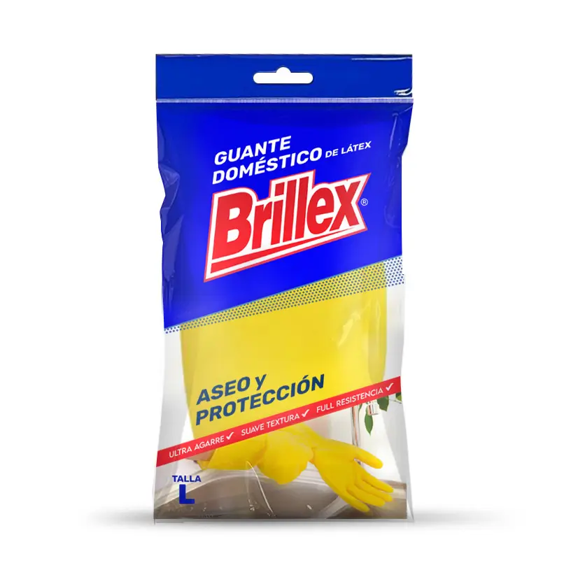 [P20030] 🧤 Guantes de Látex Brillex Pack 12 und – Tamaño L