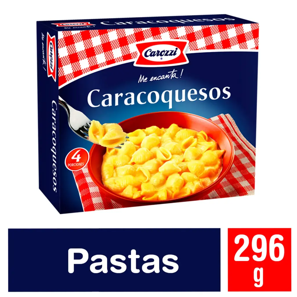 [P20034] 🧀🍝 Carozzi Pasta Caracoquesos 296 g