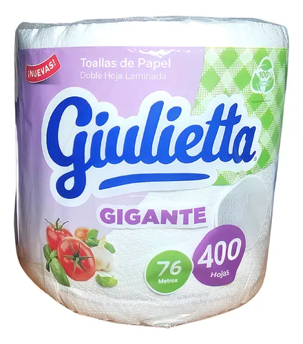[P20042] 🧻 Giulietta Toalla de Papel Doble Hoja 76 m – 400 Hojas