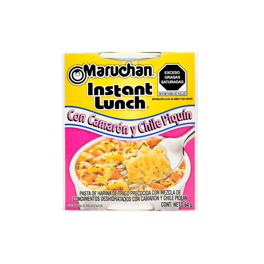 [P20062] 🍜 Maruchan Sopa Instantánea Sabor Camarón y Chile 64 g