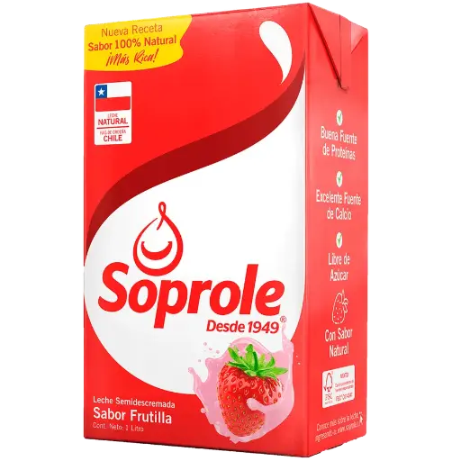 [P4447] LECHE SEMIDESCREMADA FRUTILLA 1 LT 
