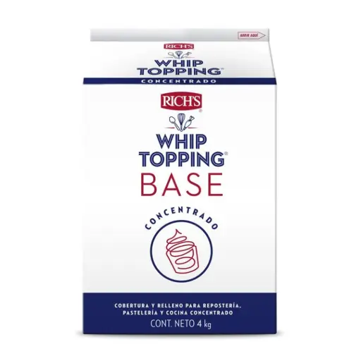 [P4020] Whip Topping Base 4x4 – Crema Chantilly (Caja 4 unidades x 4 L)