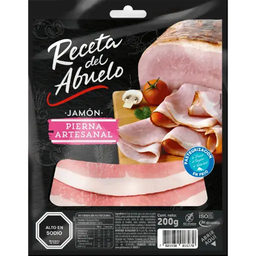[PCJR05] Jamón Pierna Artesanal Receta del Abuelo 200 g 