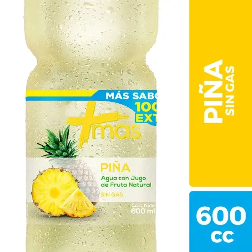 [P7053] AGUA MAS PIÑA S/G PET 600 CC