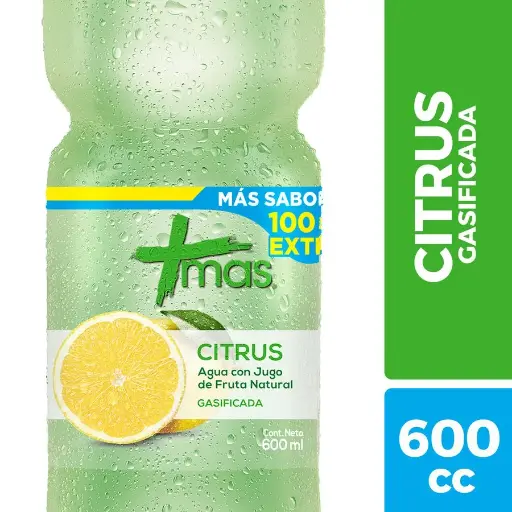 [P7054] AGUA MAS CITRUS C/G 600 CC