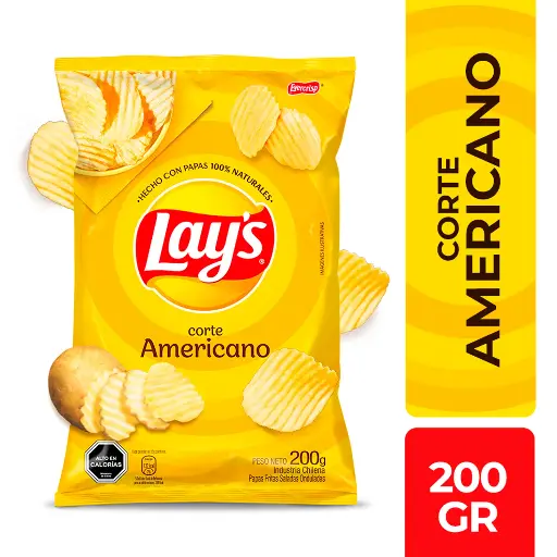 [P10568] Papas Fritas Lay's Corte Americano 200 g 