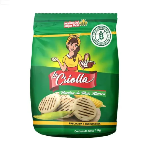 [LACRIOLLA] Harina De Maíz Blanco La Criolla 1kg