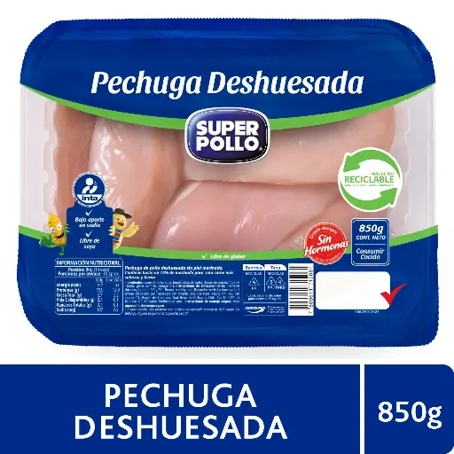Pechuga Deshuesada Pollo 850 g 