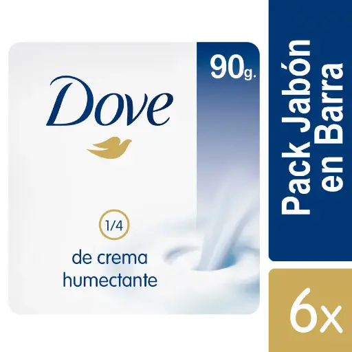Jabón Barra Dove Original 6 un. 90 g 