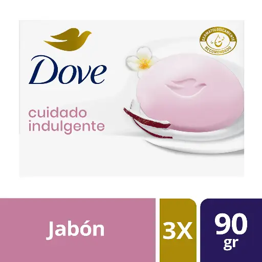 Jabón Barra Dove Cuidado Indulgente 90 g 3 un. 