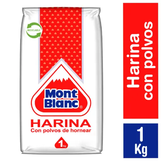 [P20012] Harina Mont Blanc con Polvos de Hornear 1 kg