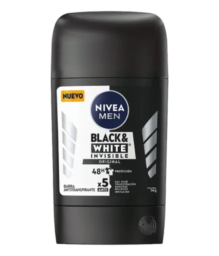 [P20015] 🖤🧼 Antitranspirante NIVEA MEN Black & White Invisible – Barra 50 ml